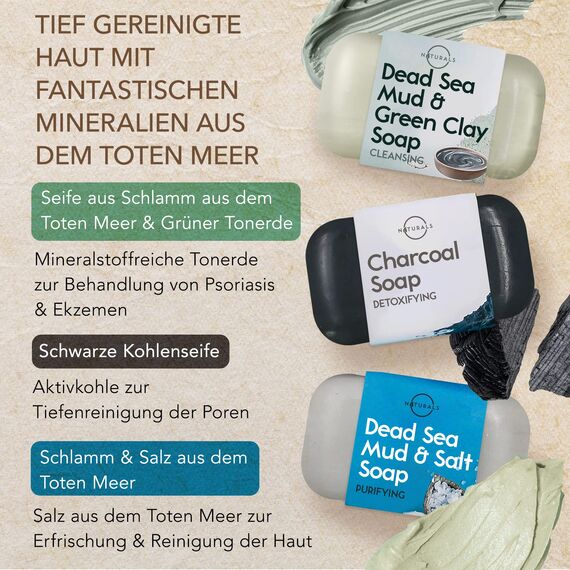 O Naturals 6 Stück Seifen Duschgel Naturkosmetic Stück 100% Bio Und Vegan Feste Dusche- Handseife, Gesichtsseife Und Körperseife- Männer Und Frauen