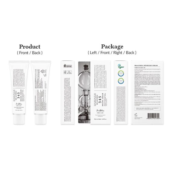 Dr. Althea 345 Relief Cream, Feuchtigkeits-Gel-Creme mit Niacinamid und Panthenol für empfindliche Haut, 50 ml