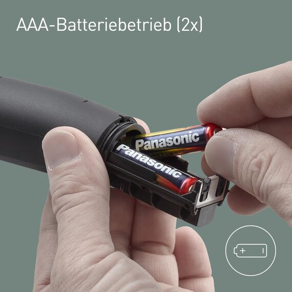 Panasonic ER-GN300-K503 Nasenhaarschneider für Männer, Premium-Elektrorasierer, Nasen-, Ohren- und Augenbrauen-Trimmer, wasserdicht, batteriebetrieben, Schwarz