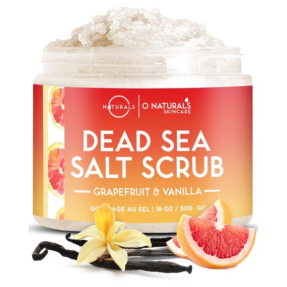 O Naturals Ultra-Reinigendes Körperpeeling Damen Grapefruit Und Vanille - Feuchtigkeitsspendend Body Scrub - Totes Meer Peeling Für Körper Und Gesicht - Gegen Akne & Tote Haut