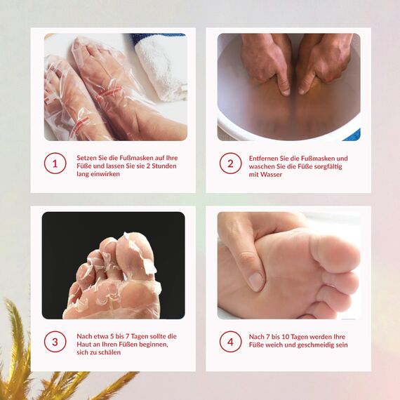 Summer Foot Premium Hornhaut-Socken for Men - Hornhaut Fußmaske für Männer - Maske für weiche Füße - Fußpflege - dermatologisch getestet