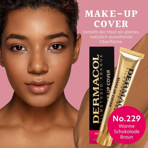Dermacol - Full Coverage Foundation, Flüssige Makeup Matte Foundation mit SPF 30, Wasserfeste Foundation für fettige Haut, Akne, & Augenringe, Langanhaltende Makeup Produkte, 30g, Farbton - 229