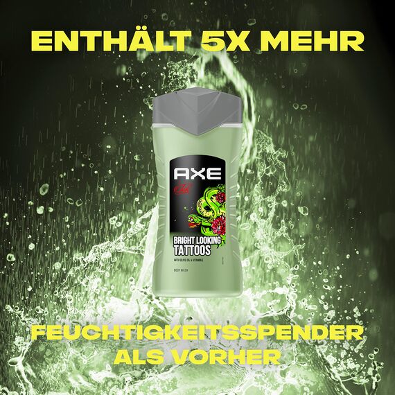 AXE Duschgel Ink wurde mit dem Tattoo-Künstler Romeo LaCoste speziell für tätowierte Haut kreiert