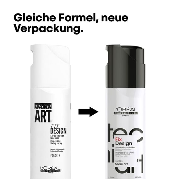 L'Oréal Professionnel Professionelles Haarspray für definierte Looks mit präziser Fixierung für ein schwereloses Finish, Sehr starker Halt, Tecni.ART, Fix Design, 200ml