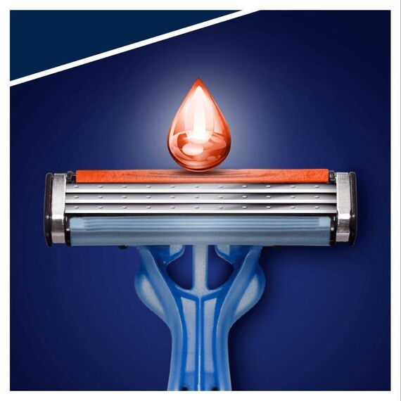 Gillette Blue 3 Smooth Einwegrasierer Männer, 6 Rasierer mit 3-fach Klinge , 6 Stück (1er Pack)