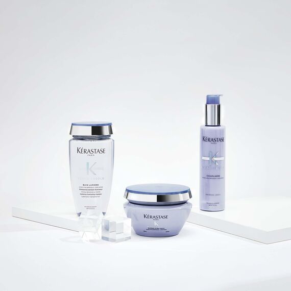 Kérastase Haarmaske für trockenes und blondiertes Haar, Gegen Gelbstich, Mit Hyaluron und Neutralisatoren, Masque Ultra-Violet, Blond Absolu, 200 ml