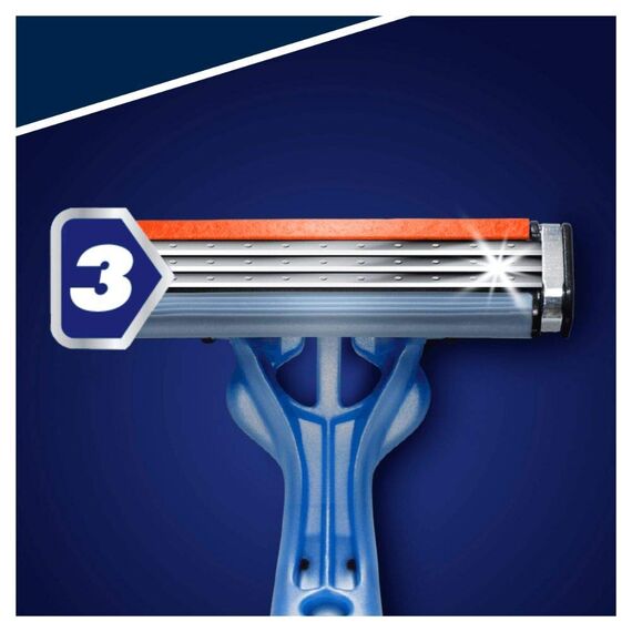 Gillette Blue 3 Smooth Einwegrasierer Männer, 6 Rasierer mit 3-fach Klinge , 6 Stück (1er Pack)