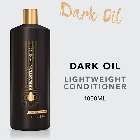 SEBASTIAN PROFESSIONAL DARK OIL – Schwereloser Conditioner für alle Haartypen – mit Jojoba- und Arganöl – intensive Anti-Frizz Haarpflege für geschmeidig schöne Haare – 1000 ml