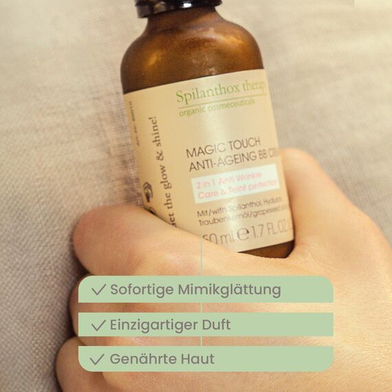 Spilanthox therapy - Magic Touch Anti-Aging BB Cream - BB Cream für zarte Haut & strahlenden Teint - Spilanthol, Hyaluronsäure & Zink - Gesichtscreme - vegane Naturkosmetik - 50ml