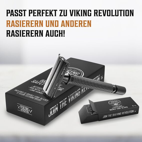 Shaving Revolution 50 Rasierklingen Rasierhobel - Für Männer - Japanische Hobel Aus Platin-edelstahl Für Eine Glatte, Präzise Und Saubere Rasur