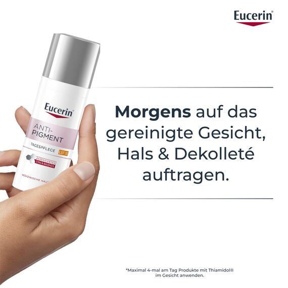 Eucerin Anti-Pigment Tagespflege LSF 30 50 ml, Tagescreme mit Thiamidol reduziert effektiv Pigmentflecken, Gesichtscreme für einen ebenmäßigen Teint