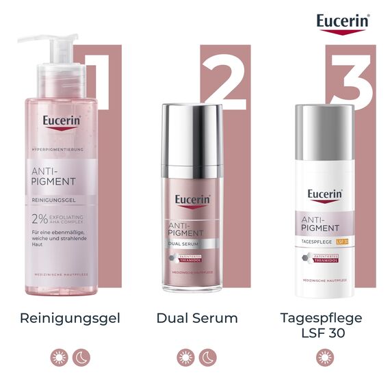 Eucerin Anti-Pigment Tagespflege LSF 30 50 ml, Tagescreme mit Thiamidol reduziert effektiv Pigmentflecken, Gesichtscreme für einen ebenmäßigen Teint