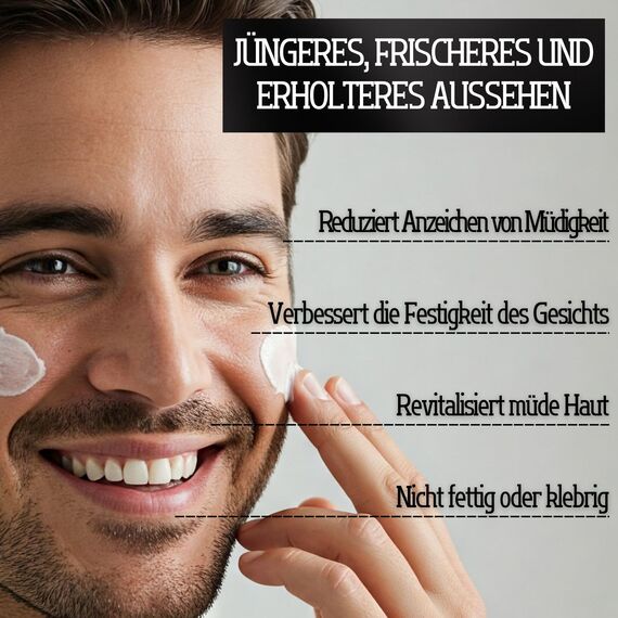 Men's Master Gesichtscreme Männer | Angereichert mit Kollagen, Hyaluronsäure und Mineralien | Hautpflege für Männer | Feuchtigkeitscreme und Anti-Aging-Creme | Gesichtspflege für alle Hauttypen | 75ml