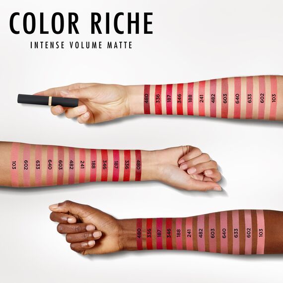 L'Oréal Paris Lippenstift für ein pudrig mattes Finish und 16 Stunden Halt, Color Riche Intense Volume Matte, Farbe: 187 Le Fusha Libre, 1.8 g