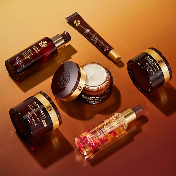 Yves Rocher RICHE CRÉME - Intensivpflege Tag & Nacht - Anti Aging Gesichtscreme - Mit Öl aus 1000 Rosen für intensive Zellregeneration-75ml