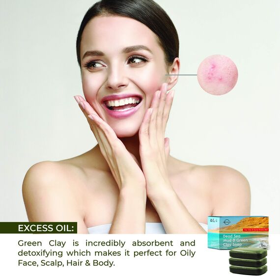 O Naturals Totes Meer Schlamm & Lehm Seife x3 - Gesicht Seife - Naturkosmetic - 100% Vegan - Seife Für Männer & Frauen