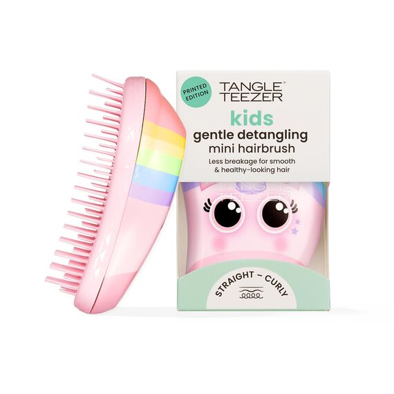 Tangle Teezer Kleine Original Haarbürste – Für Nasses & Trockenes Haar – Entwirrungsbürste für Alle Haartypen – Perfekte Bürste für Kinder & Reisen – Regenbogen Einhorn