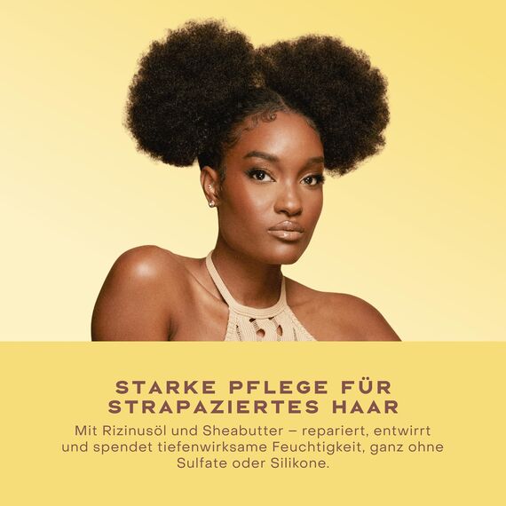 SheaMoisture Strengthen & Restore Conditioner mit Jamaican Black Castor Oil - silikon- und sulfatfreie Pflege mit Rizinusöl und Sheabutter - für strapaziertes/chemisch behandeltes Haar - 1 x 384 ml