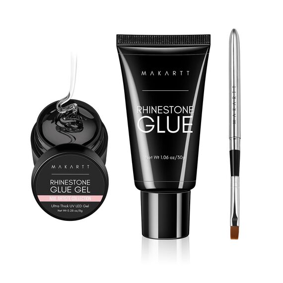 Makartt Rhinstone Nail Charms Glue Gem Gel, Super Adhesive Nail Nagel Charms, 3D Gel Nail Art Nagelkleber Für Kunstnägel Edelsteine Kristallsteine Juwelen