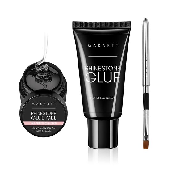 Makartt Rhinstone Nail Charms Glue Gem Gel, Super Adhesive Nail Nagel Charms, 3D Gel Nail Art Nagelkleber Für Kunstnägel Edelsteine Kristallsteine Juwelen