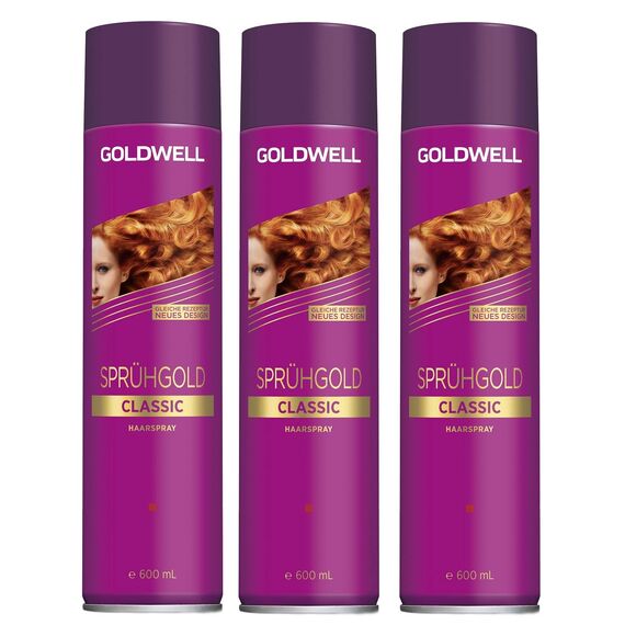 3er Goldwell Sprühgold Classic Haarspray 600 ml