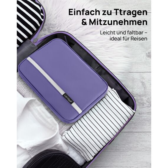 Carttiya Kulturbeutel zum Aufhängen, Kulturbeutel Herren Damen, Kosmetiktasche Groß Waschtasche Reise Waschbeutel Cosmetic Bag Makeup Tasche Kulturtaschen Toilettentasche mit Haken (Violett)