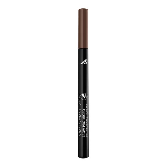 Manhattan Brow Pro Micro Pen Augenbrauenstift, in der Farbe 002 Soft Brown, Flüssiger Eyebrow Pencil mit ultra-präziser 0,2 mm Spitze, Für einen natürlichen Augenbrauen-Look