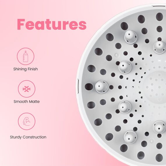 GIHALI Universalaufsatz Haar Diffusor "Super Stabil" 4,4 cm bis 6,6 cm für natürlich lockiges und welliges Haar, Haartrockneraufsatz, Universal Diffusor Aufsatz, Diffuser Haare Locken (Weiß)