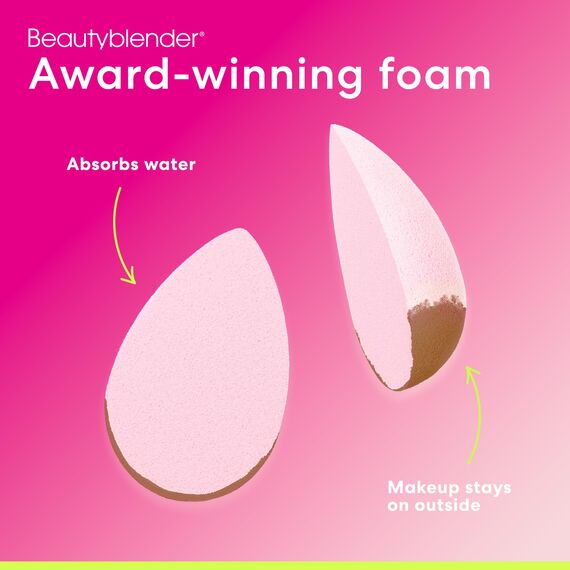 BeautyBlender Original Bubble Make up Ei Latexfrei Schwämmchen makellos für flüssige Grundierung Creme Puder, Rosa, 1 stück