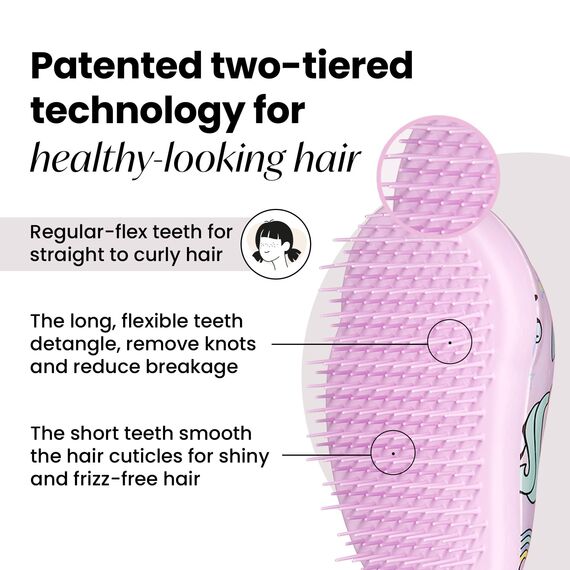 Tangle Teezer Kleine Original Haarbürste – Für Nasses & Trockenes Haar – Entwirrungsbürste für Alle Haartypen – Perfekte Bürste für Kinder & Reisen – Einhorn-Zauber