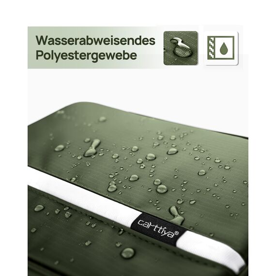 Carttiya Kulturbeutel zum Aufhängen, Kulturbeutel Herren Damen, Kosmetiktasche Groß Waschtasche Reise Waschbeutel Cosmetic Bag Makeup Tasche Kulturtaschen Toilettentasche mit Haken (Dunkelgrün)