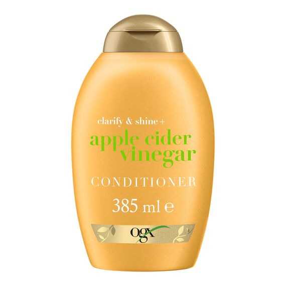 OGX Clarify & Shine Apple Cider Vinegar Conditioner (385 ml), pflegende & klärende Haarspülung mit Apfelessig, sanfte Haarpflege Spülung, sulfatfrei