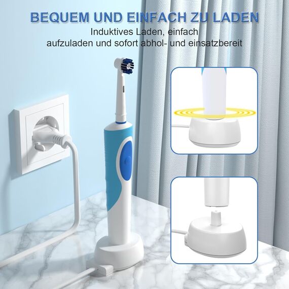 BENSN Ladestation Ladegerät Kompatibel mit Braun Oral B Elektrische Zahnbürste Vitality Pro Pro 3 3500 Series 3 Plus Genius X iO2 iO3 iO4 iO5 iO6 Toothbrush Charger Ladekabel IP67 Wasserdichtes