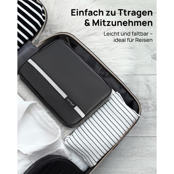 Carttiya Kulturbeutel zum Aufhängen, Kulturbeutel Herren Damen, Kosmetiktasche Groß Waschtasche Reise Waschbeutel Cosmetic Bag Makeup Tasche Kulturtaschen Toilettentasche mit Haken (Schwarz)