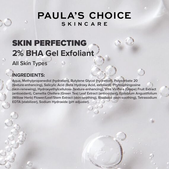 Paula's Choice SKIN PERFECTING 2% BHA Gel Peeling - Leave-on Gesicht Exfoliator mit Salicylsäure - Reduziert die Mitesser, Bekämpft Unreine Haut, Pickel & Fältchen - Mischhaut - 100 ml