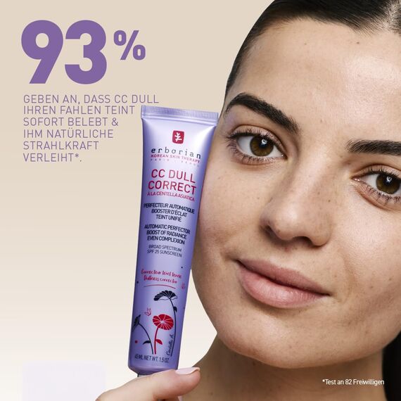 Erborian CC Dull Correct - Ausgleichende Tagescreme gegen fahle Haut - Koreanische Kosmetik mit Centella Asiatica korrigiert gelblichen Teint und beugt vorzeitiger Hautalterung vor - 15 ml