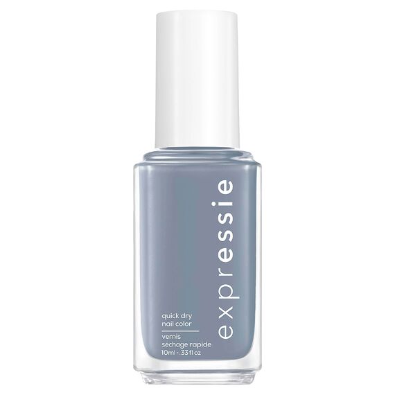 Essie Schnelltrocknender Nagellack „expressie“, Nr. 340 air dry, Blau, Vegane Formel, 10 ml