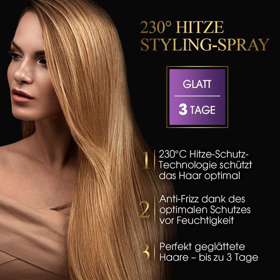 L'Oréal Paris Elnett Hitze Styling-Spray, Haarspray mit 230°C Hitzeschutz, Anti-Frizz, Langanhaltendes Styling – bis zu 72h, Pflege und Verlängerung des Haarstylings mit Thermo-Keratin-Komplex, 170ml