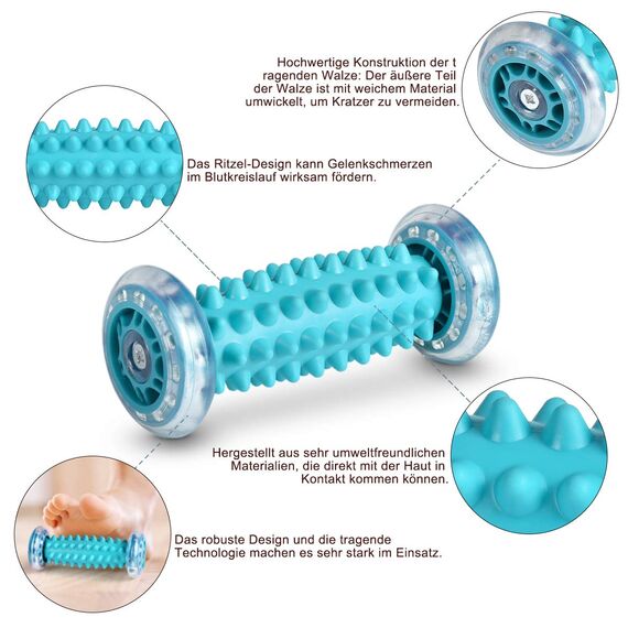 BOENFU Igelball Fußmassage Ball 3er Set Fußmassage Roller Faszienball für Füße, Innovativer Fußmassageroller Fuß Igelball zur Linderung von Muskelkater