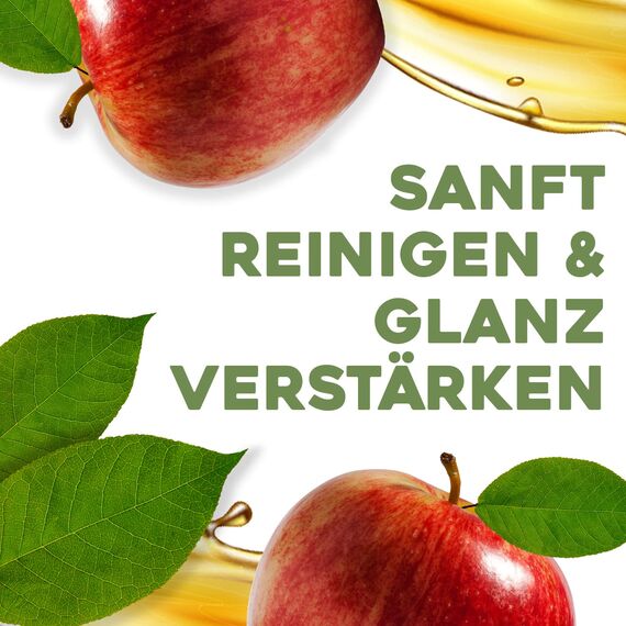 OGX Apple Cider Vinegar Shampoo 385 ml, pflegendes und reinigendes Haarshampoo mit Apfelessig für normales, feines und trockenes Haar, ohne sulfathaltige Tenside