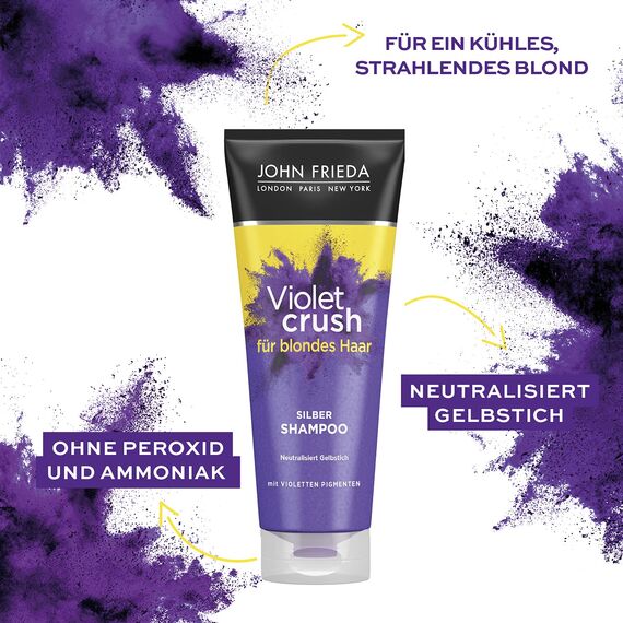 John Frieda Shampoo, Unparfümiert, Violett, 250 ml (1er Pack)