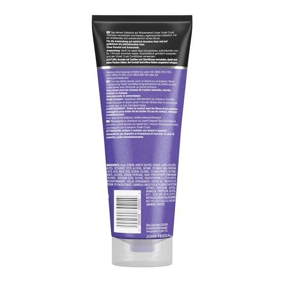 John Frieda Shampoo, Unparfümiert, Violett, 250 ml (1er Pack)