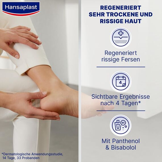 Hansaplast Schrundensalbe Repair & Care (40 ml), Fußpflege regeneriert sehr trockene und rissige Haut, Fußcreme für zarte und geschmeidige Füße