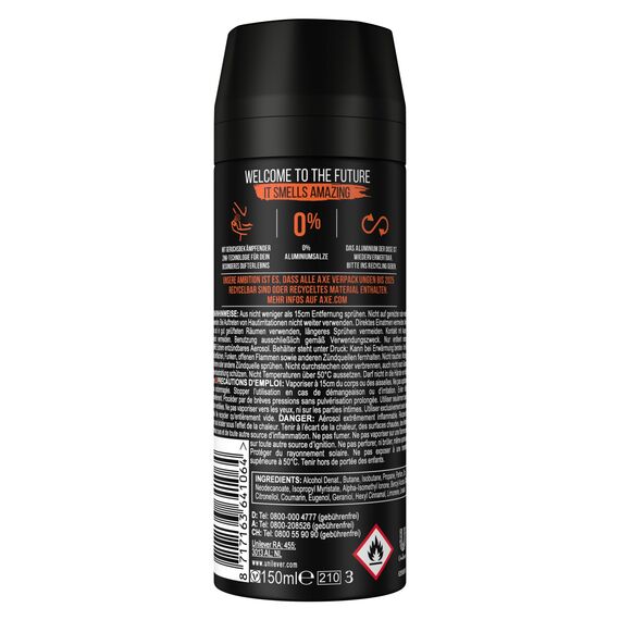 Axe Bodyspray Moschus Deo ohne Aluminiumsalze sorgt 48 Stunden lang für effektiven Schutz vor Körpergeruch 150 ml