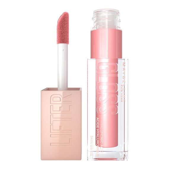 Maybelline New York Glänzender Lipgloss für voller wirkende Lippen, Feuchtigkeitsspendend, Mit Hyaluronsäure, Lifter Gloss, Farbe: Nr. 006 Reef (Rosa), 1 x 5,4 ml