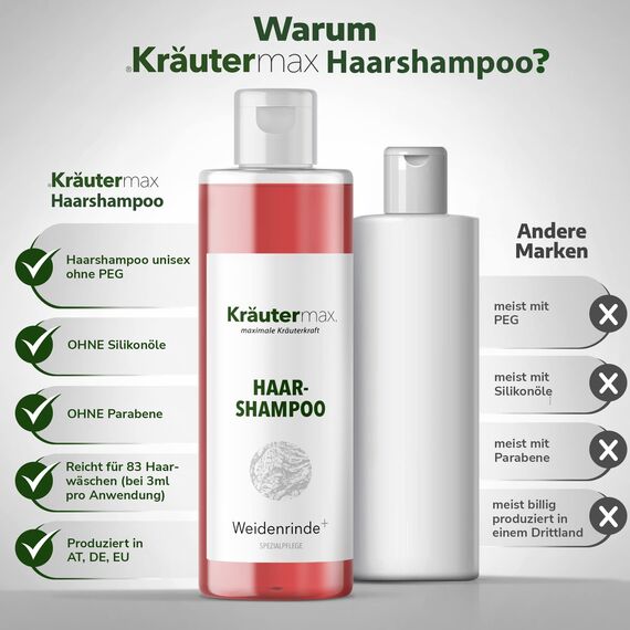 Weidenrinden Shampoo Läuse mit Weidenrinde Extrakt 3 x 250 ml