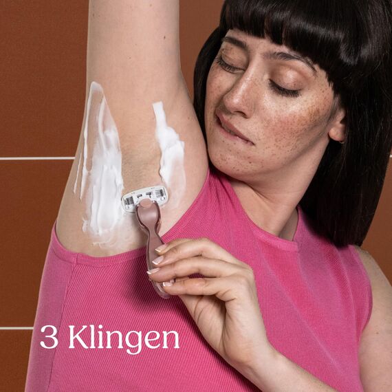 Wilkinson Sword - Intuition Complete Rasierer für Frauen, 3 Ersatzklingen, Skin-Protect-Gel für sanftes Gleiten