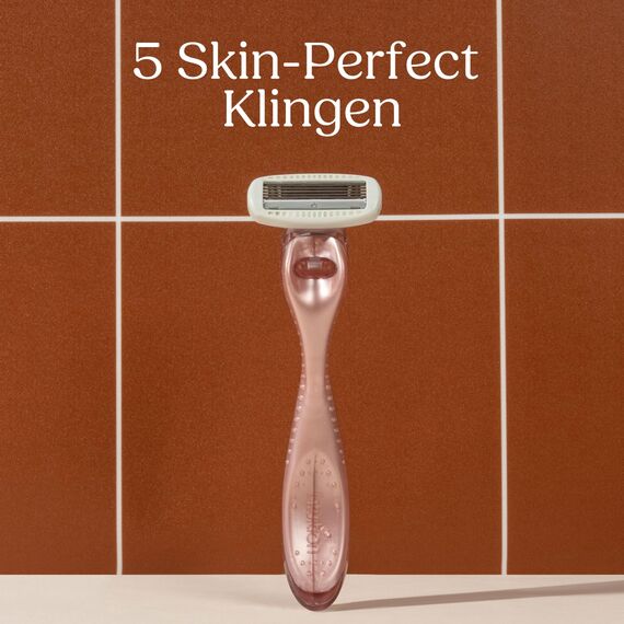 Wilkinson Sword - Intuition Complete Rasierer für Frauen, 3 Ersatzklingen, Skin-Protect-Gel für sanftes Gleiten