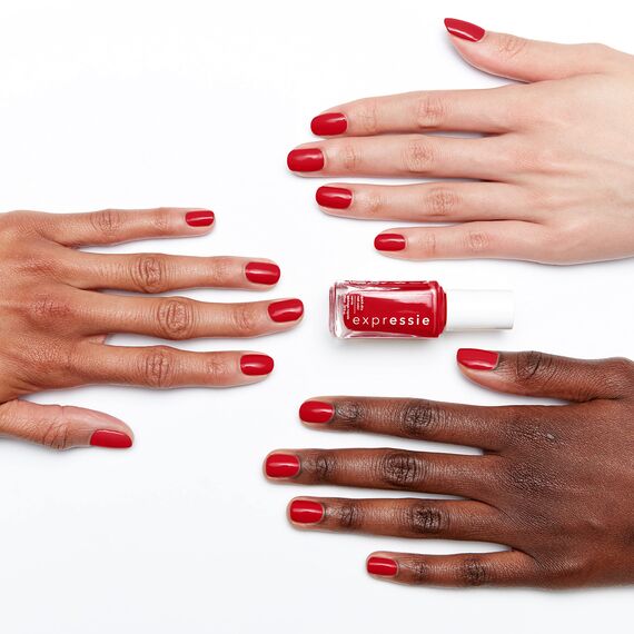 Essie Schnelltrocknender Nagellack „expressie“, Nr. 190 seize the minute, Rot, Vegane Formel, 10 ml