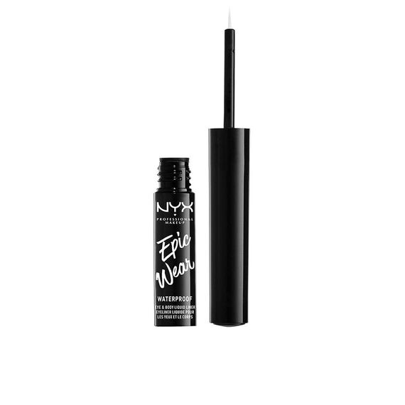 NYX Professional Makeup Epic Wear Semi-Permanent Liquid Liner, Langlebig, Wasserfest, Eyeliner und Body Art für Gesicht und Körper, Mattes Finish, Farbe: Weiß